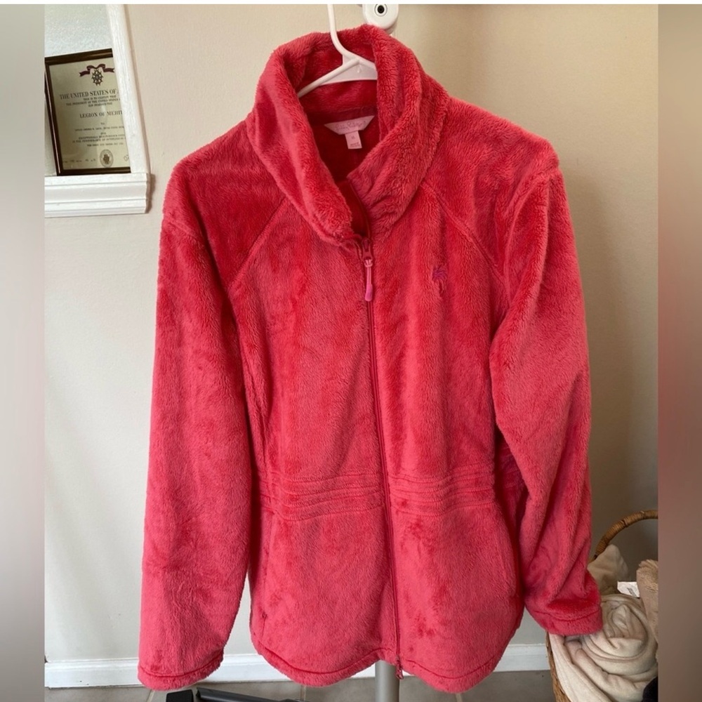 Lilly Pulitzer Vibrant Pink Fleece Jacket